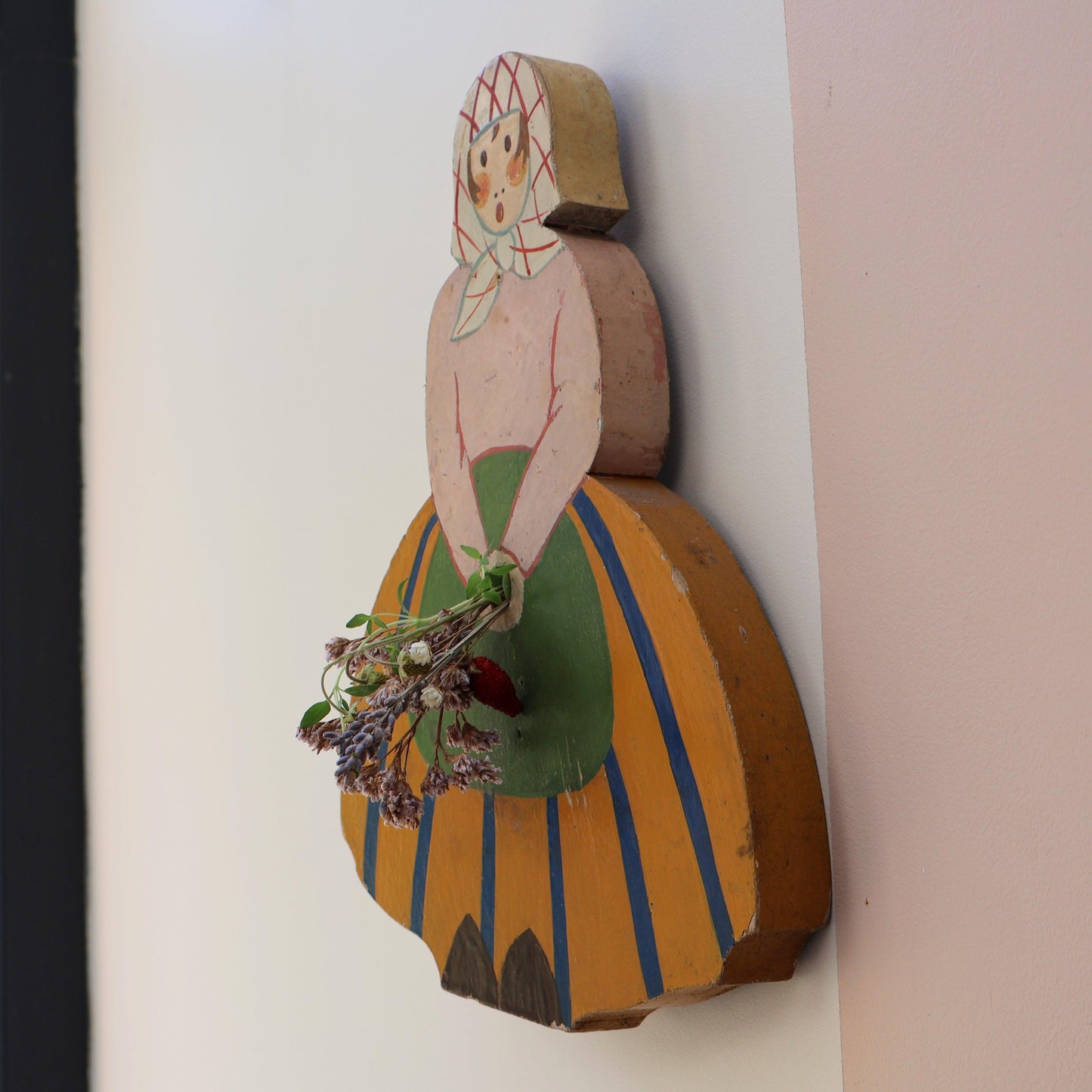 French Wooden Posy Lady