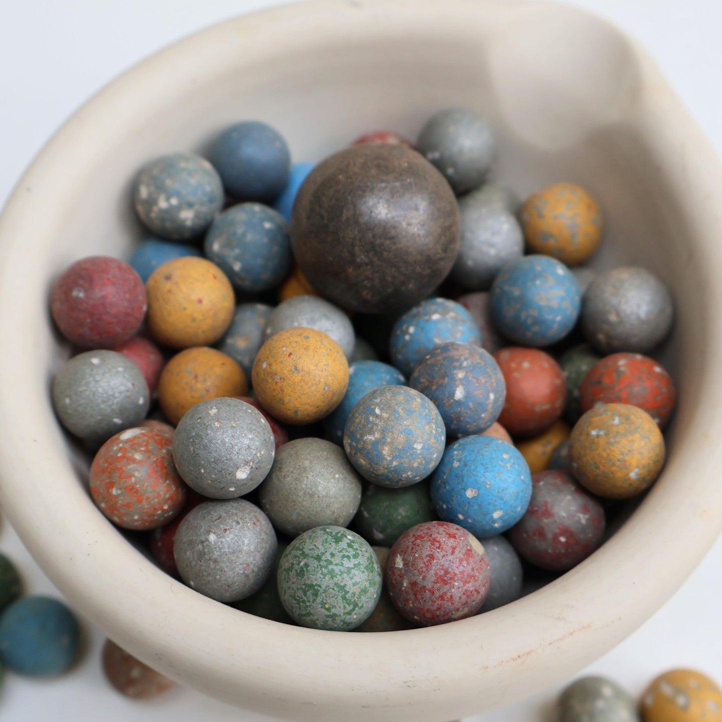 Antique French Clay Marbles