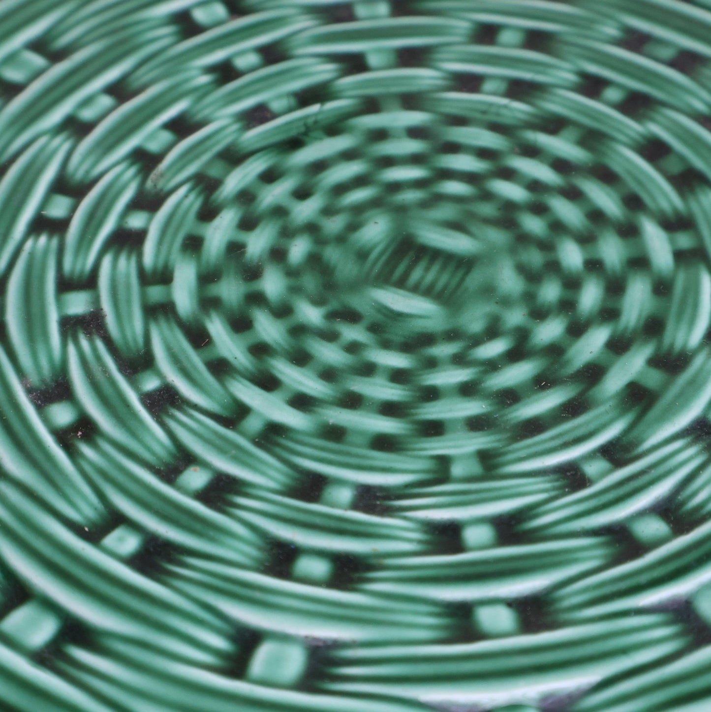 Sarreguemines Weave Pattern Ceramic Trivet