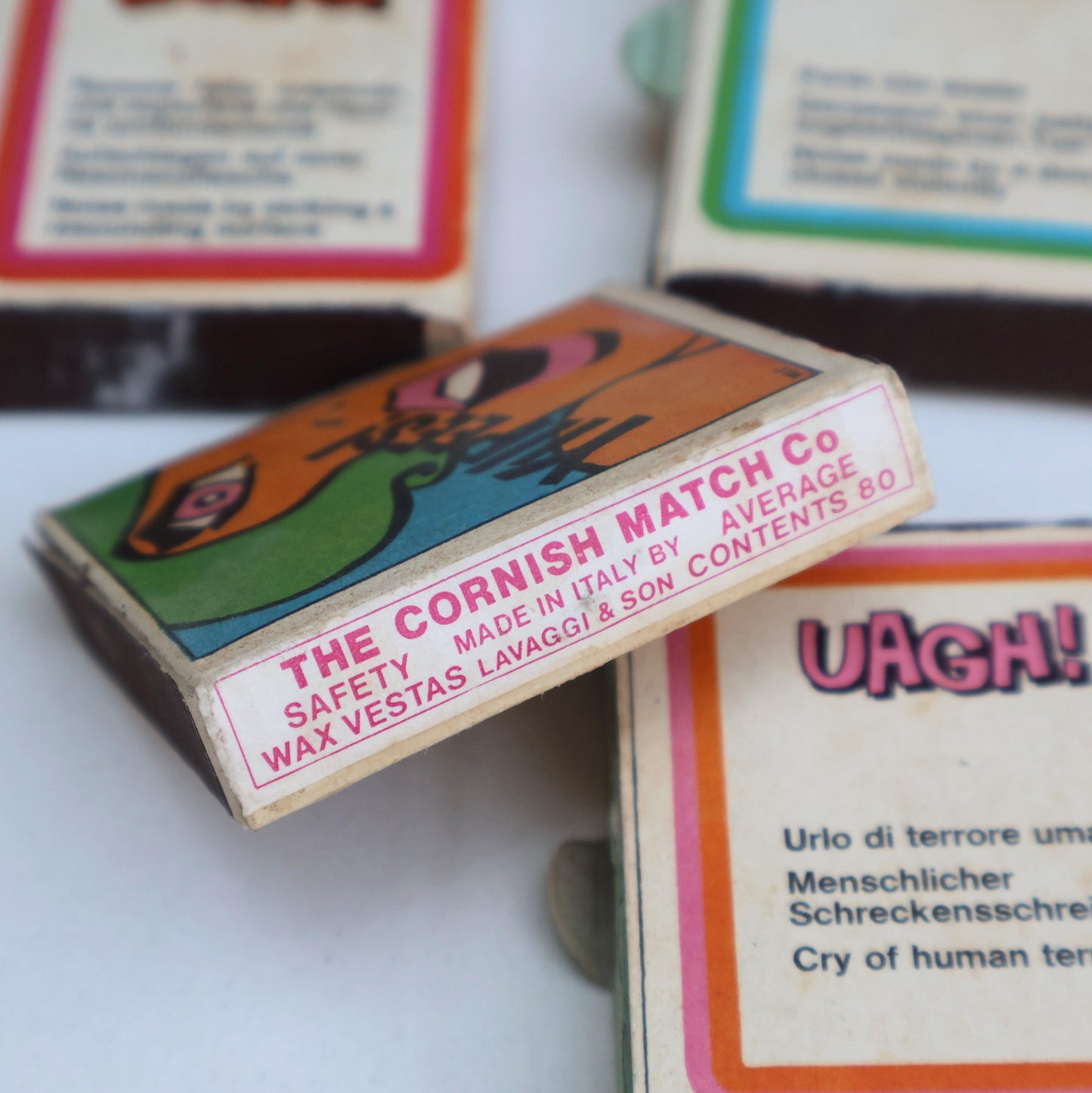 Pop Art 'Cornish Match Co' Matchboxes