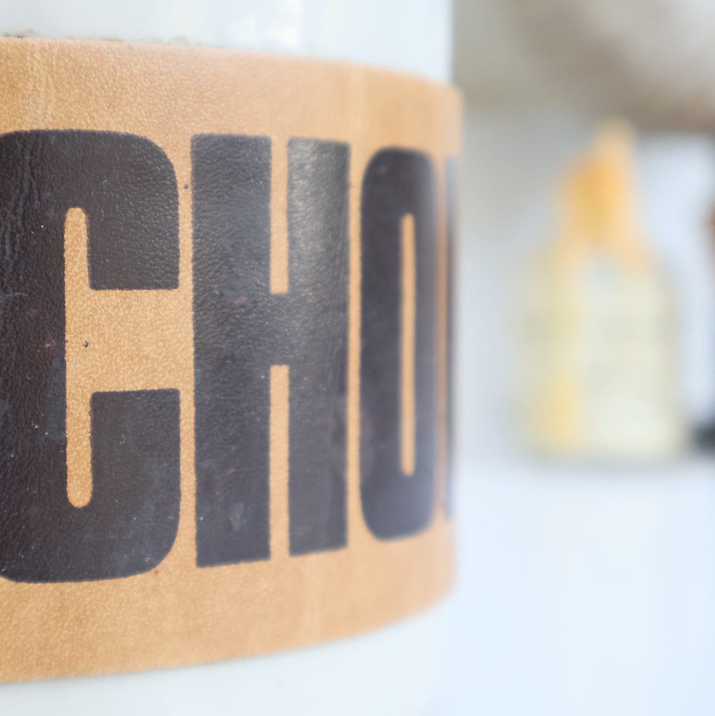 Leather Label Cornichon Pot