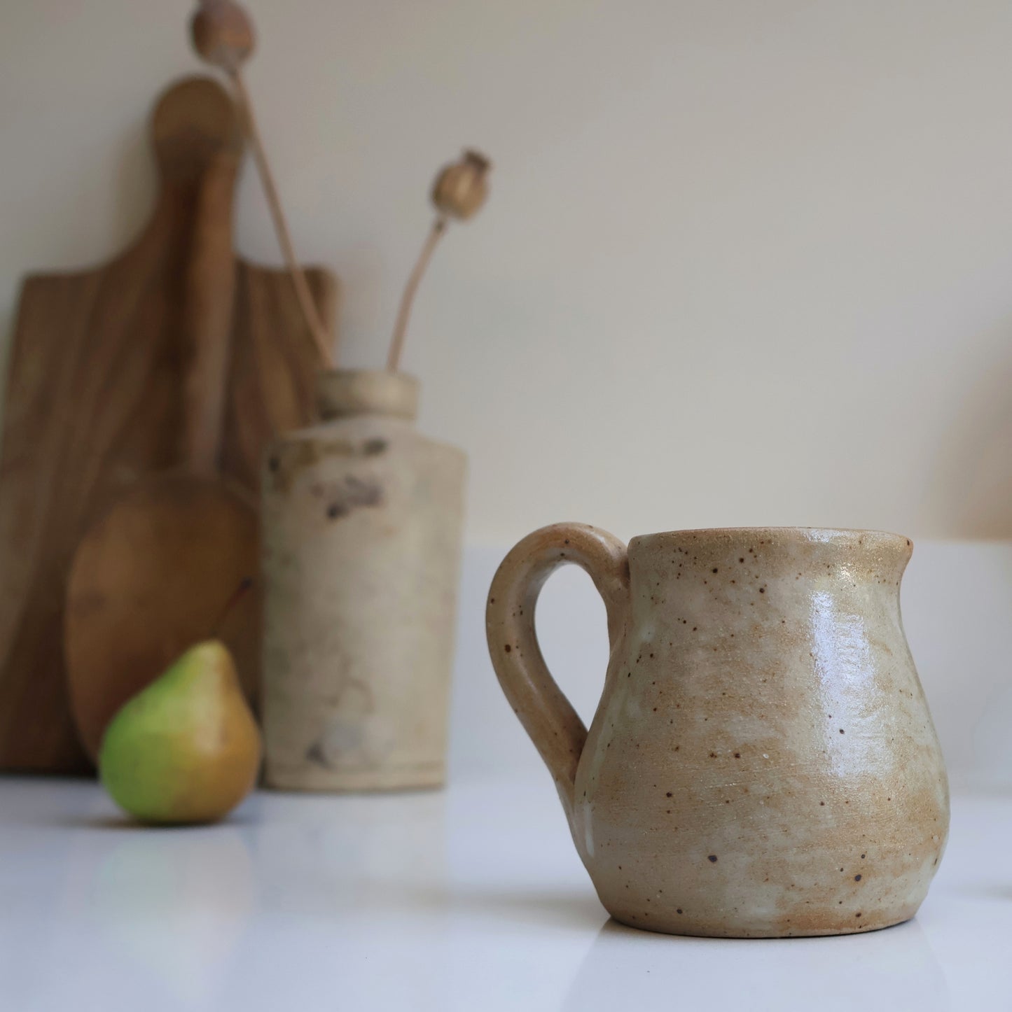 Small Neutral Jug (Speckled Cream)