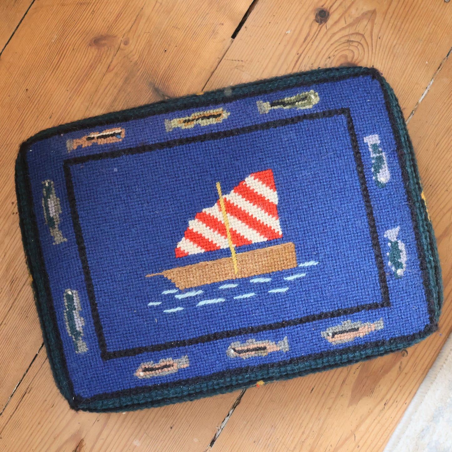 Boat Tapestry Prayer Kneeler Cushion Pad