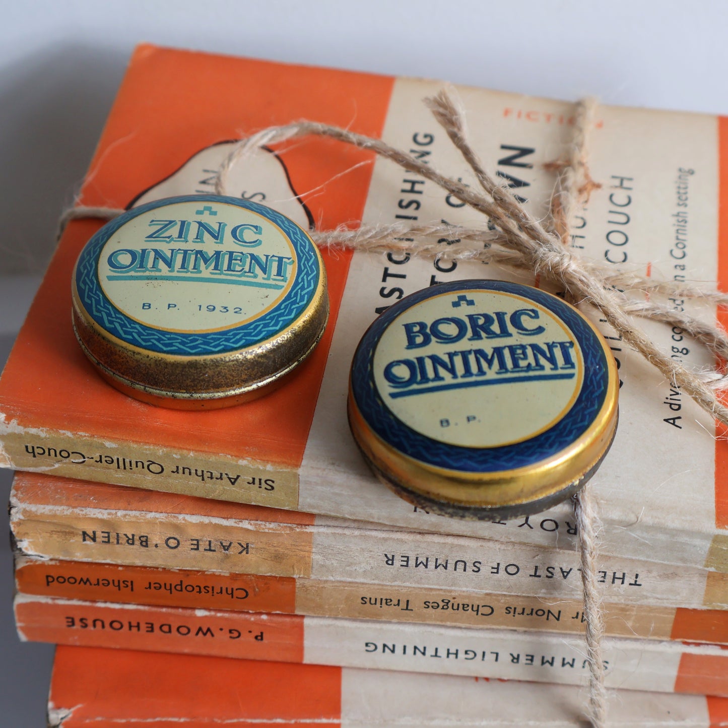 Vintage Zinc and Boric Ointment Tins