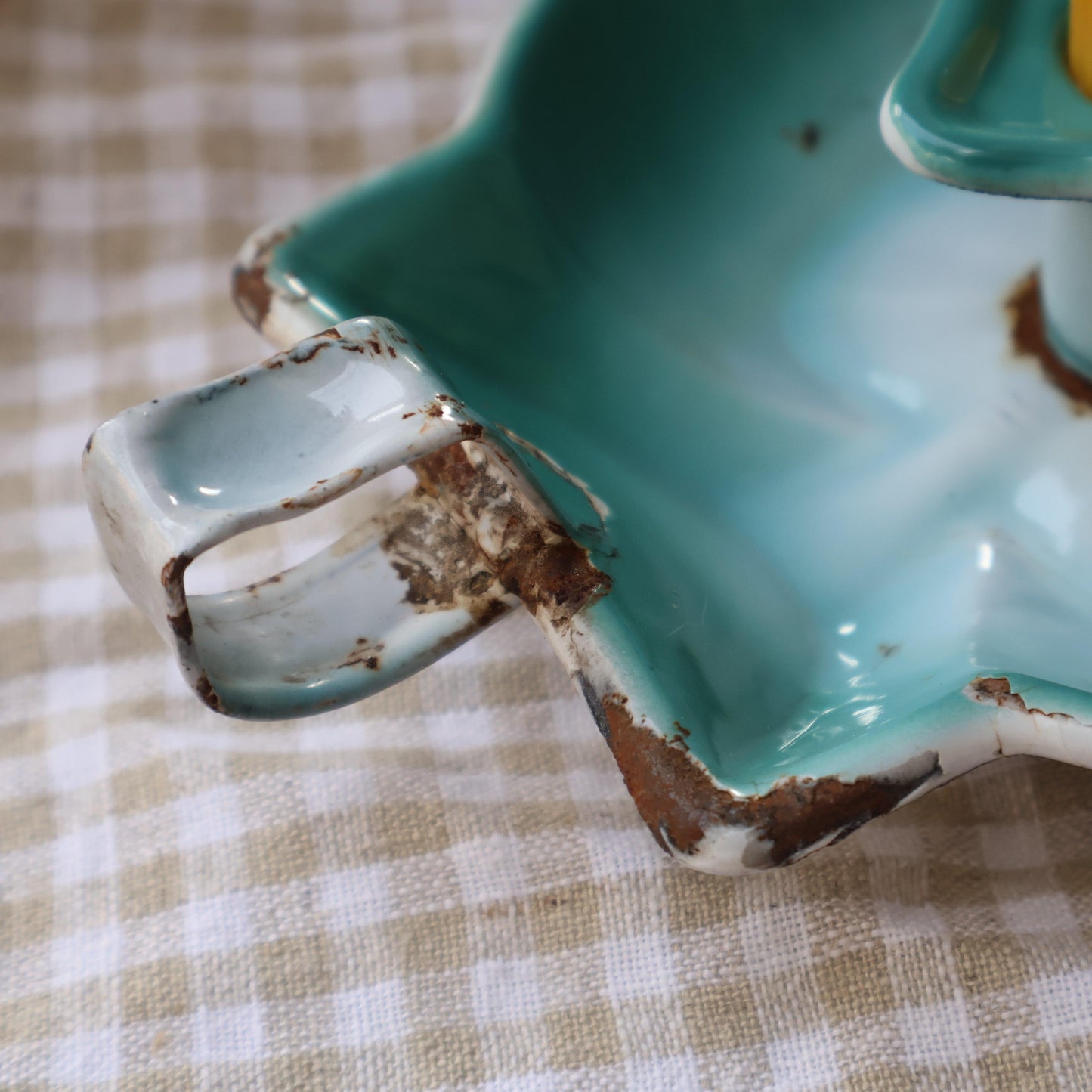 Enamel Chamberstick - Turquoise