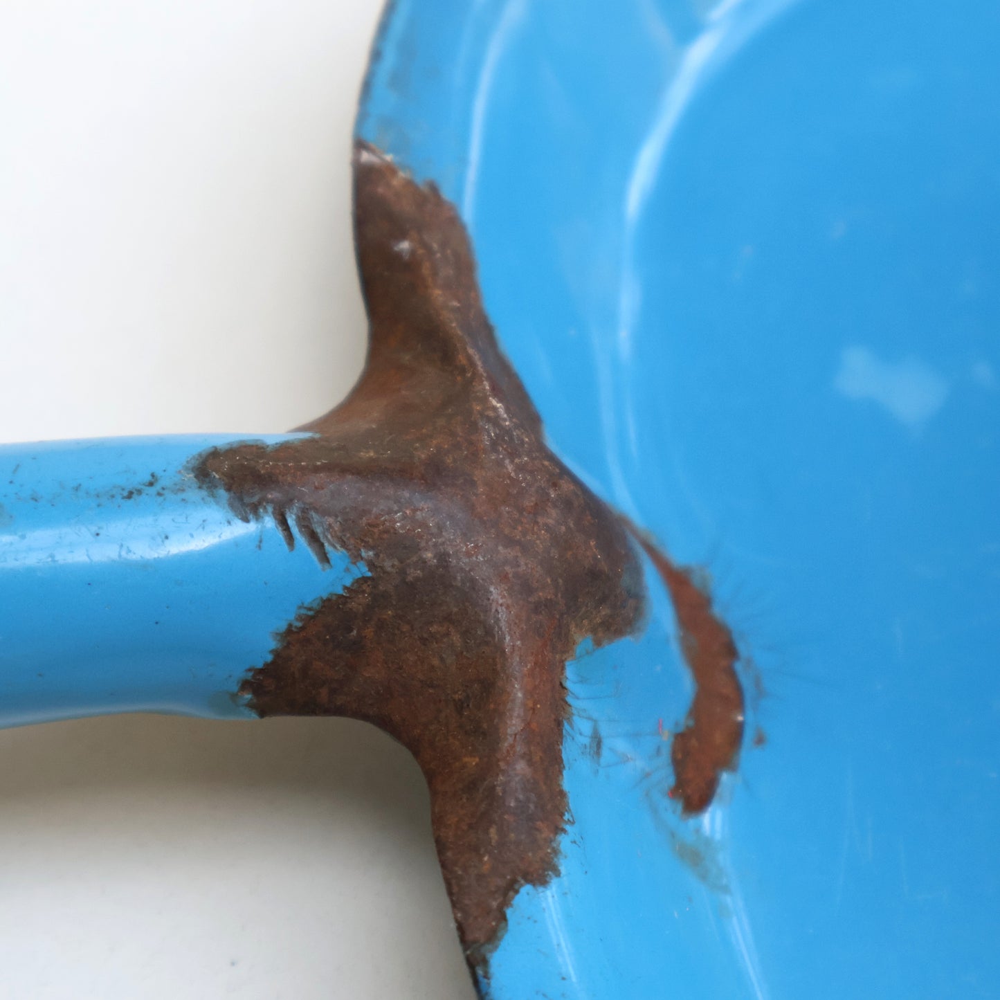 French Blue Enamelware Dustpan