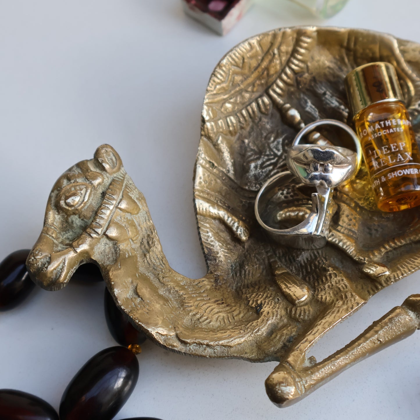 Vintage Brass Camel Jewellery or Pin Dish