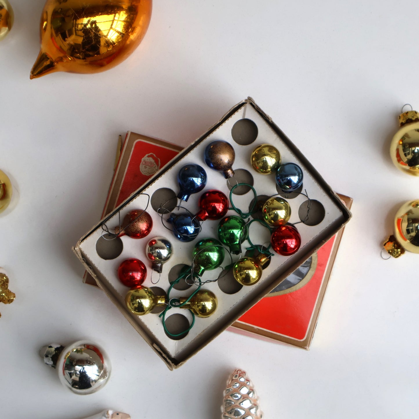 Vintage Mini Christmas Tree Baubles (Multiple Sets)