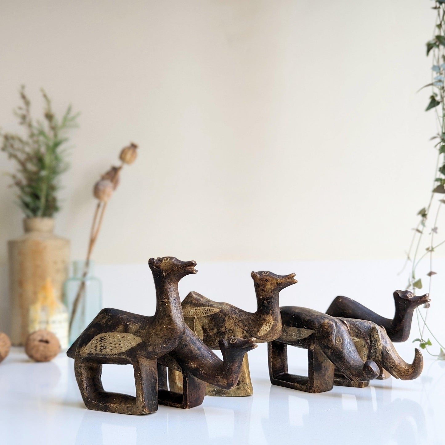 Stone Animal Napkin Rings (6)