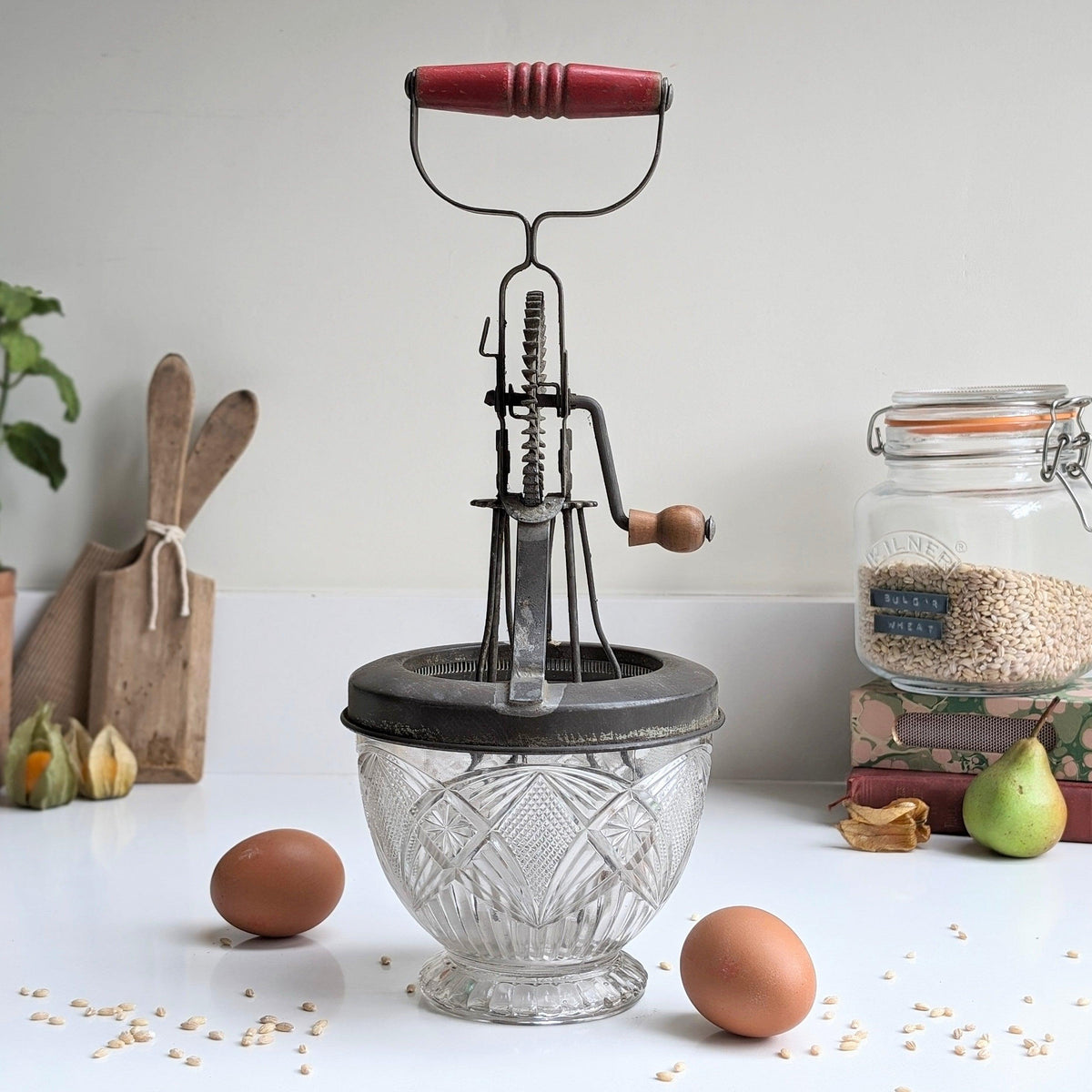 French Glass Mayonnaise Churn