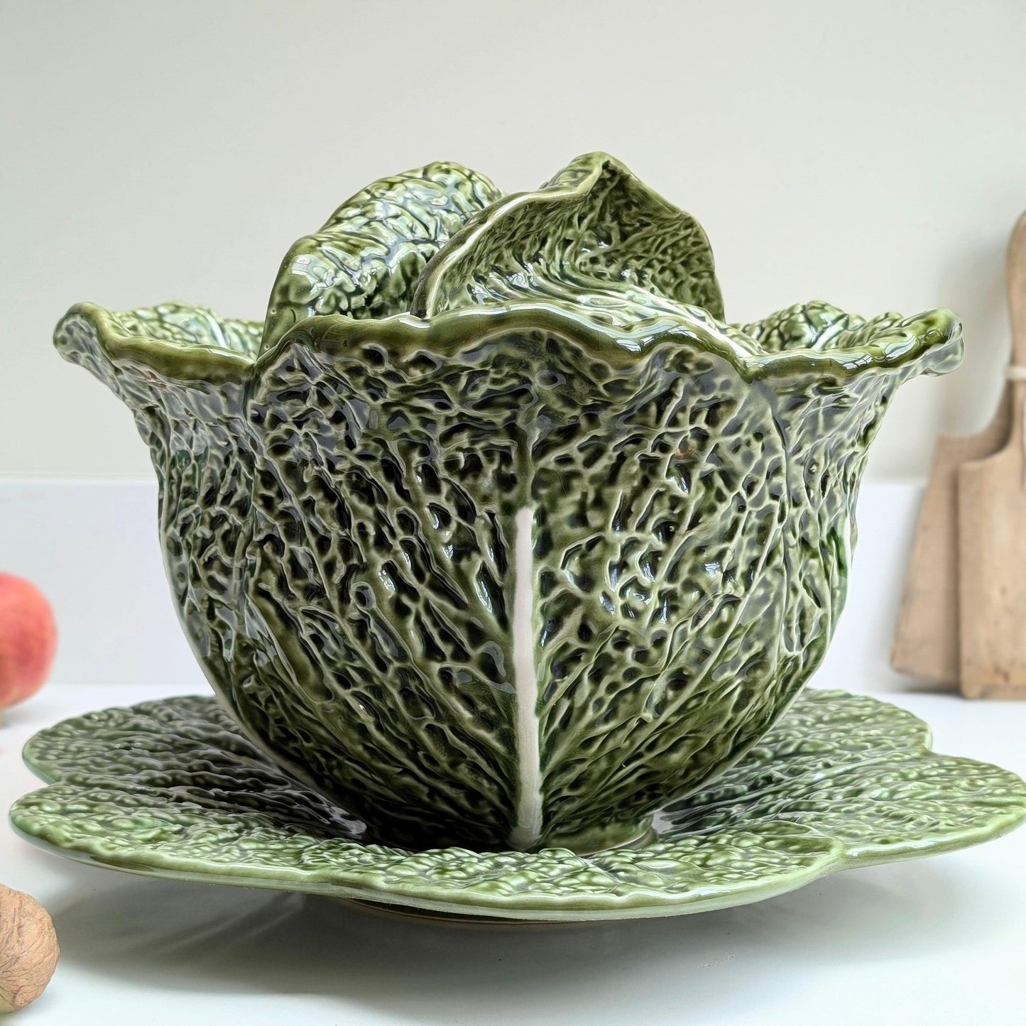 French Ceramic Cabbage Tureen