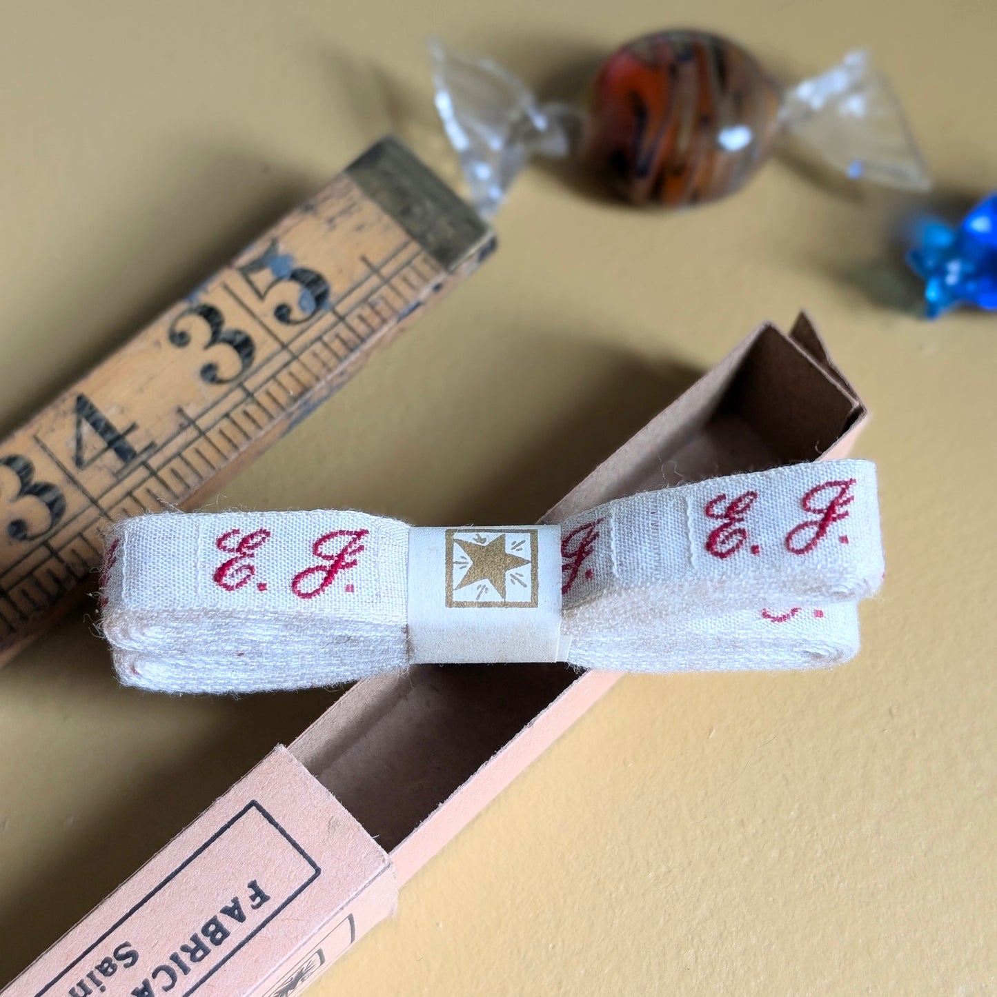 French Initial Laundry Label Tape