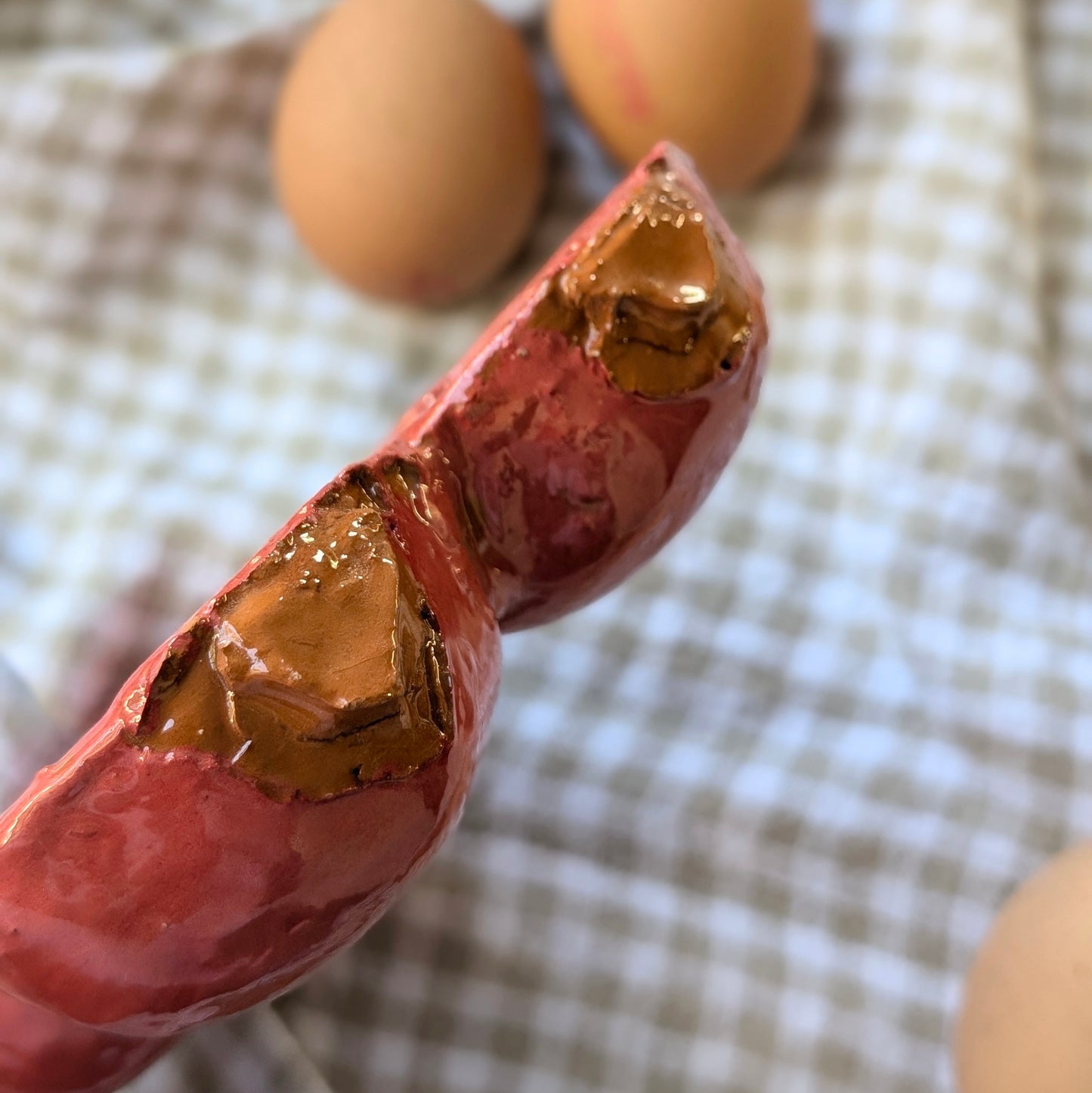 Ceramic Egg Holder - Red