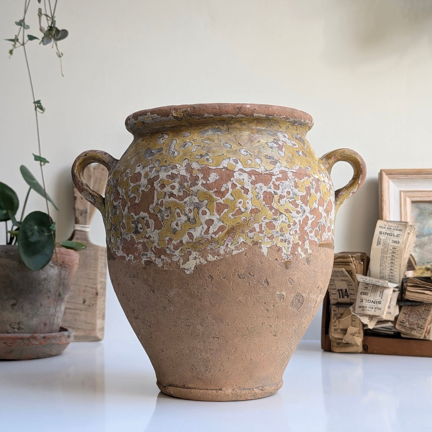 Antique Confit Pot with Handles