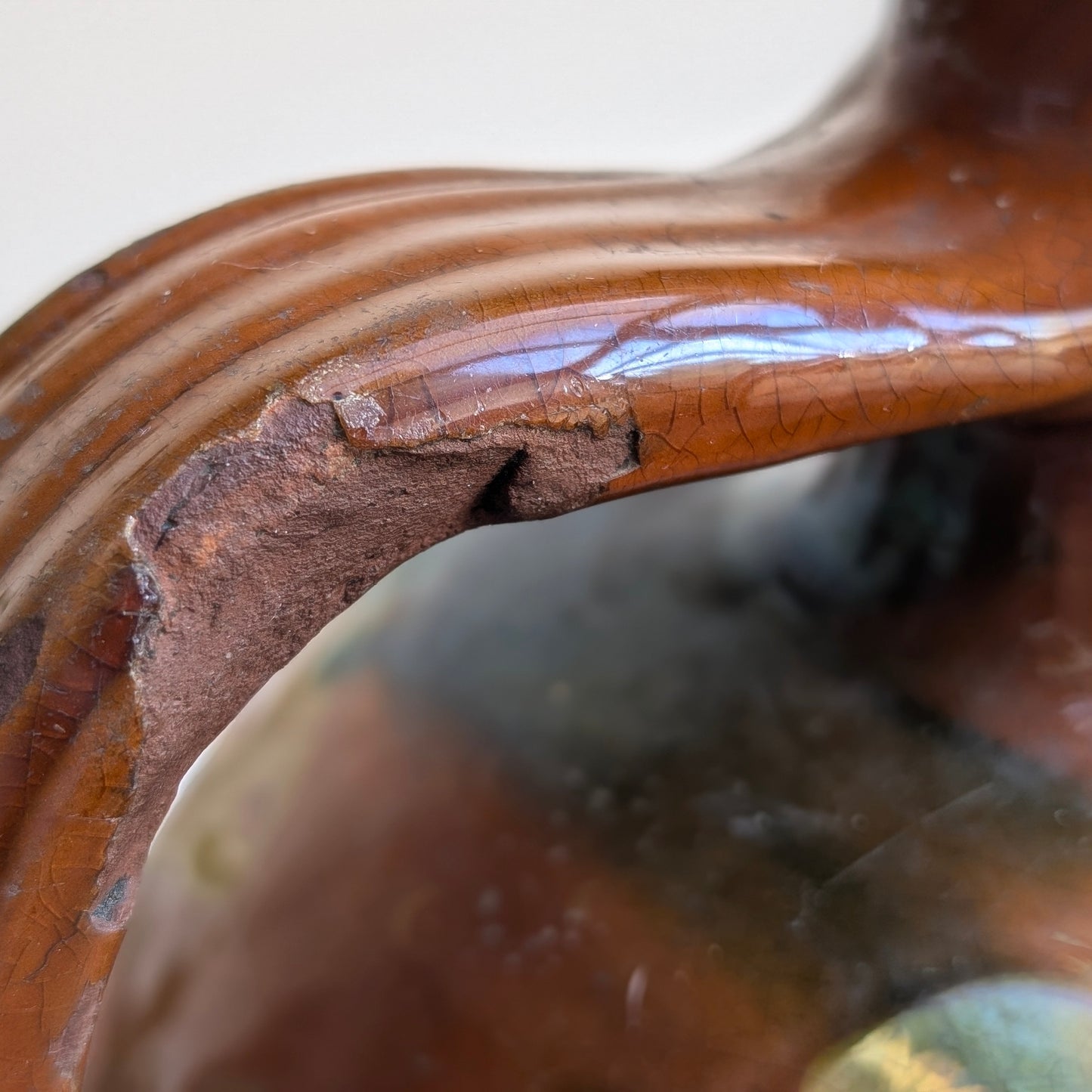 Antique French Folk Glazed Jug