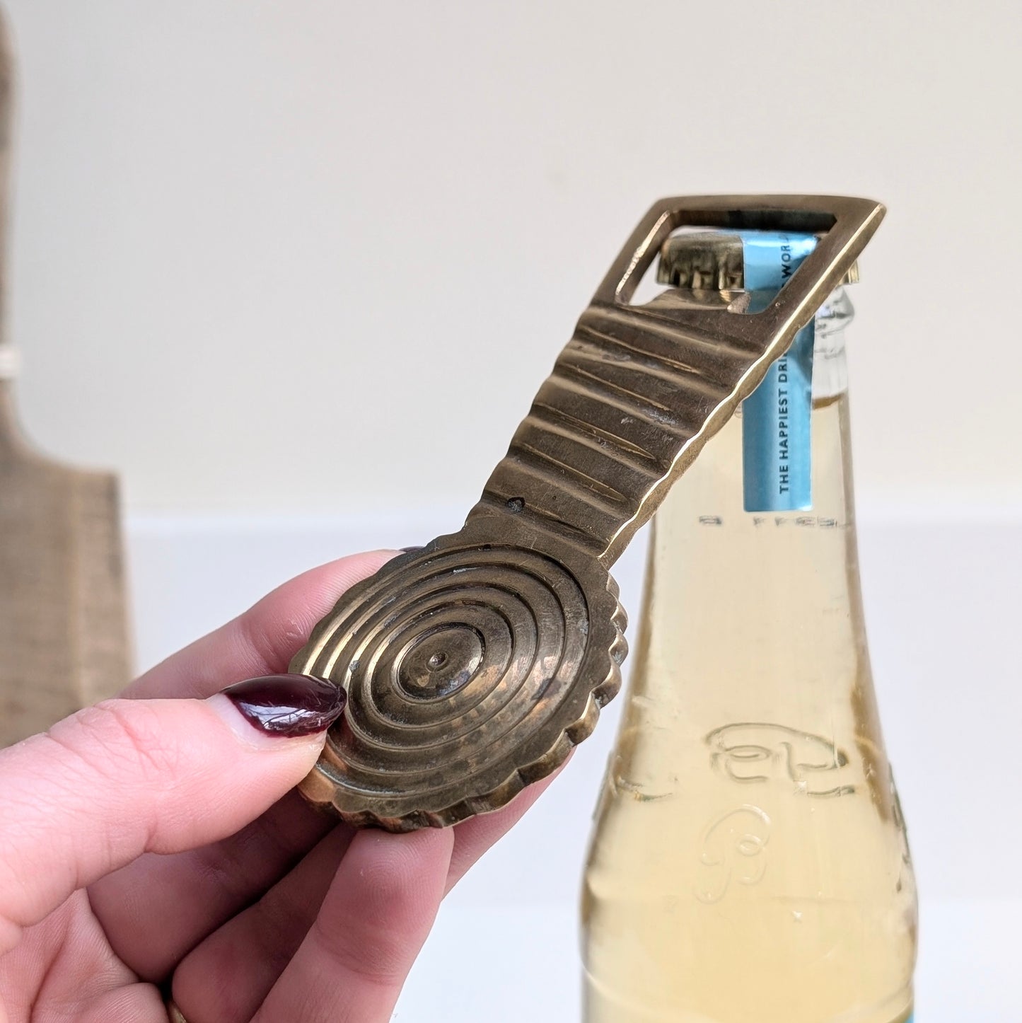 Brass Swirl Bottle Opener