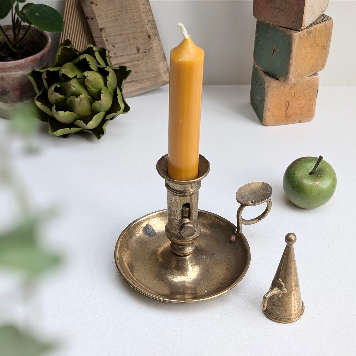 Brass Chamberstick with Snuffer