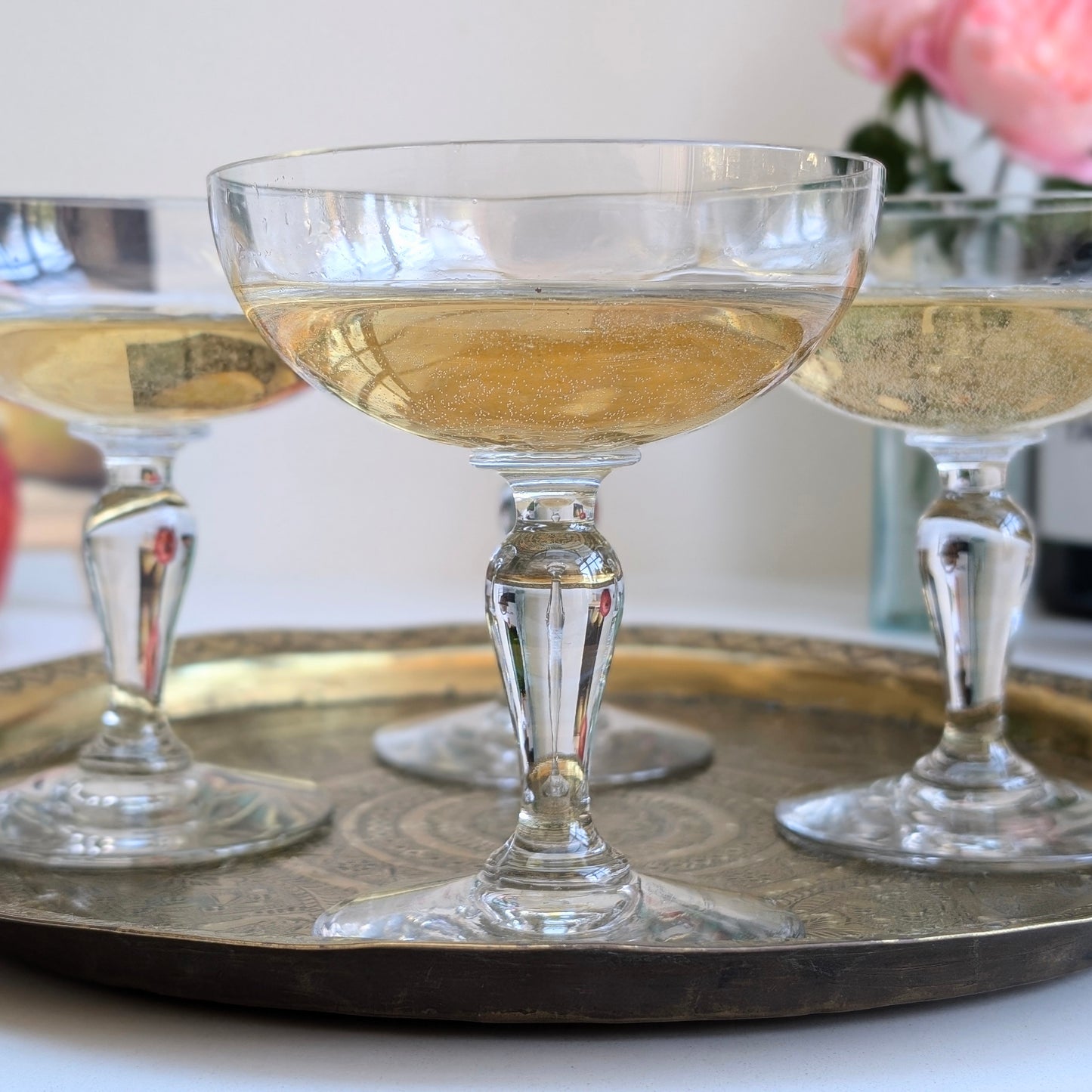 Early 20th Century French Champagne Coupes (Multiple Sets Available)