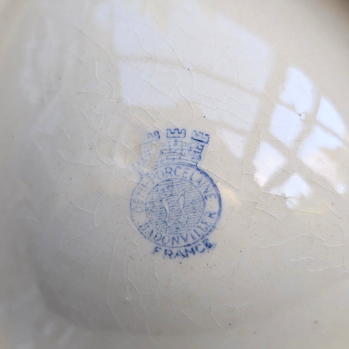 Antique Badonviller 'Demi-Porcelaine' French Ashtray