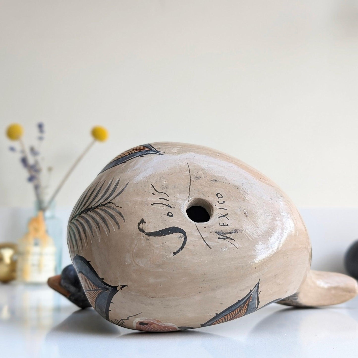 Ceramic Tonala Solis Mexico Bird Ornament