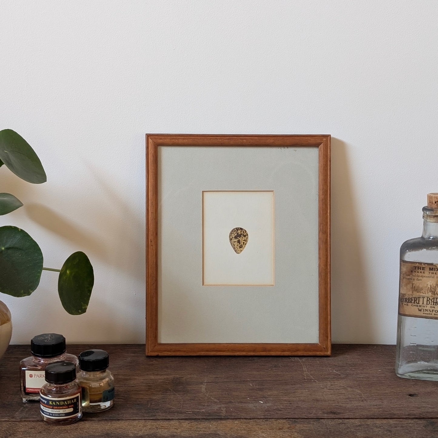 Bird Egg Watercolour/Print (Small Yellow Brown)