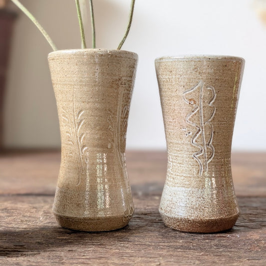 Pair of Winchcombe Pottery Stoneware Bud Vases