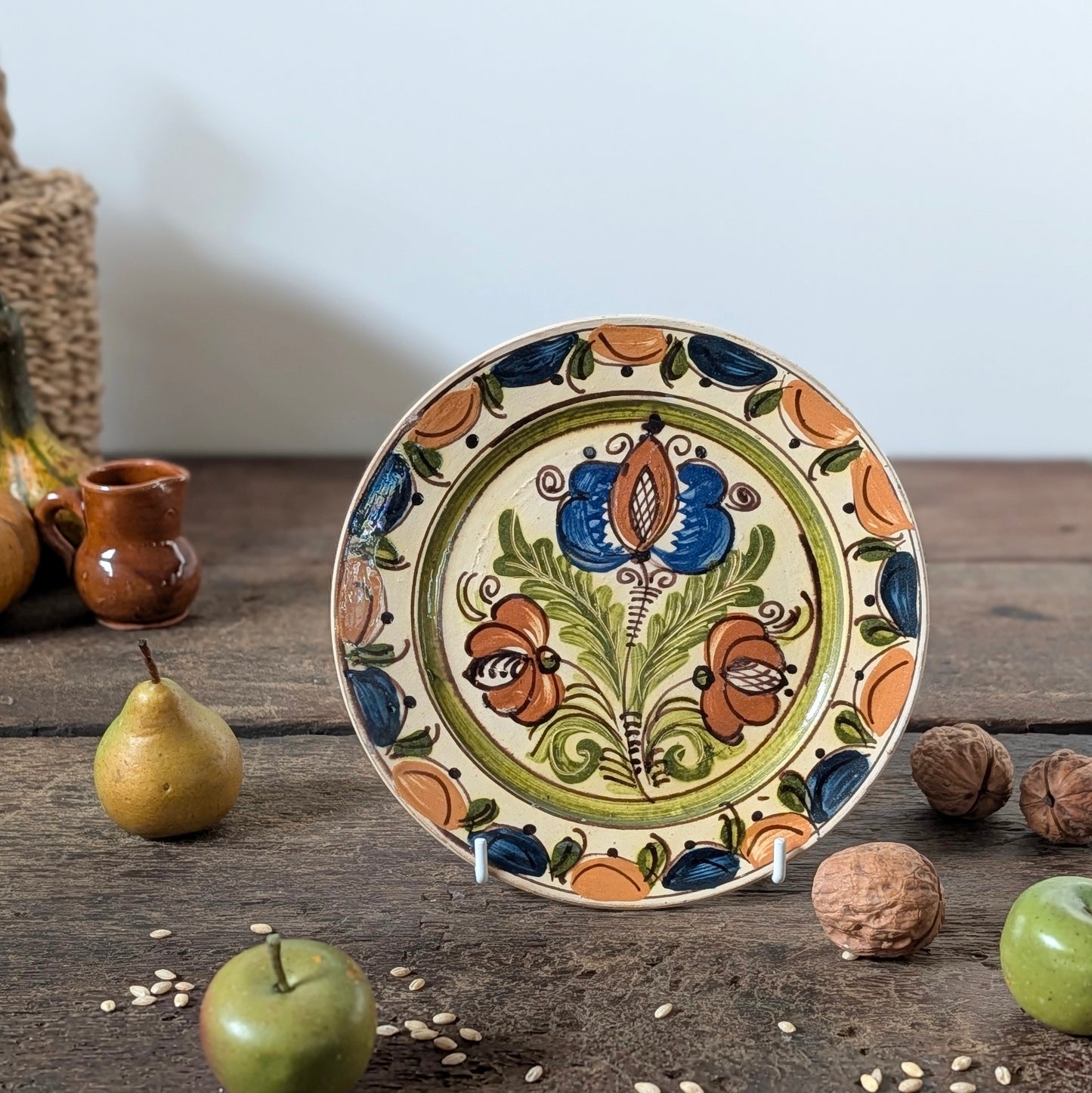 Korond Pottery Earthenware Patterned Wall Plate