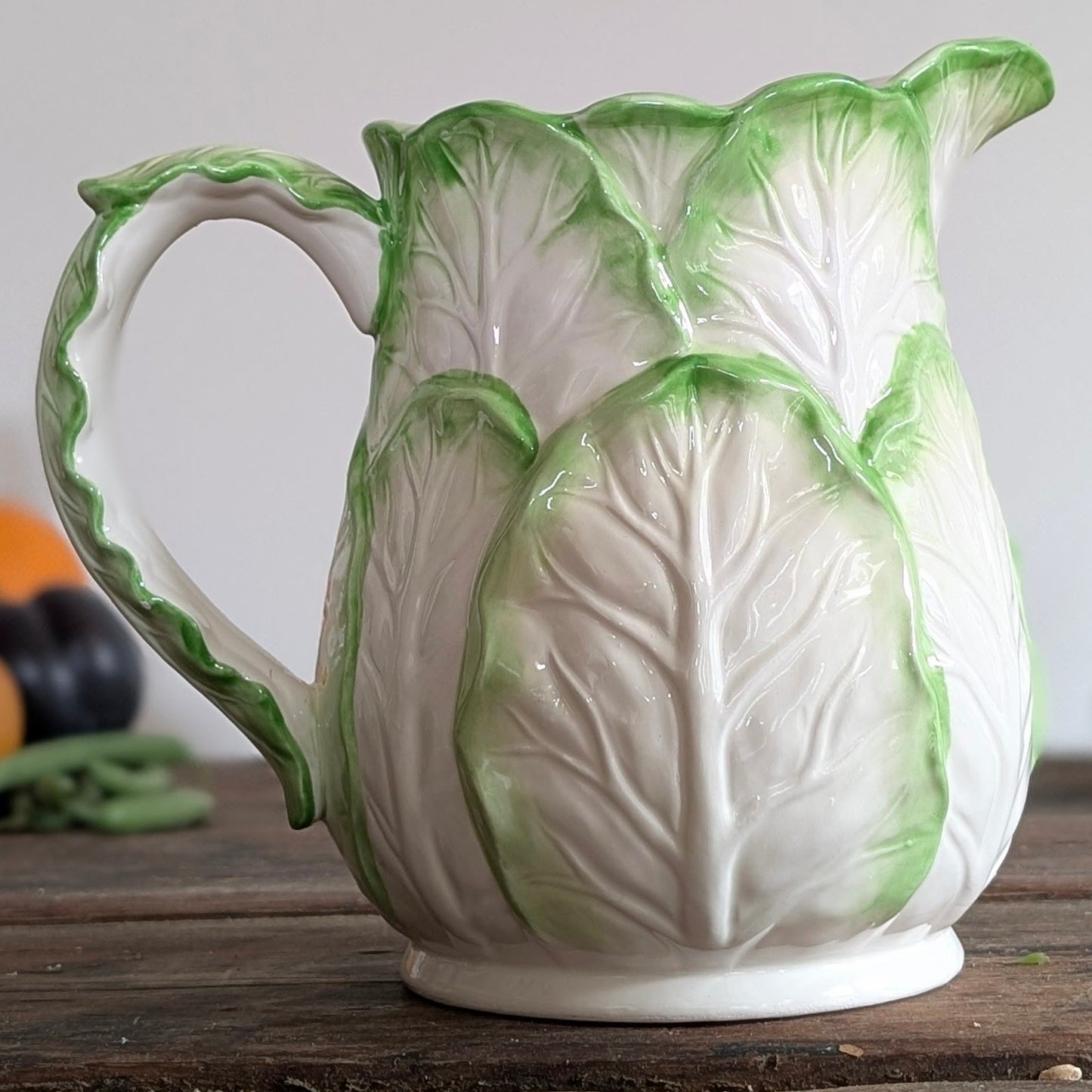 Japanese Napa Cabbage Leaf Jug + Salt & Pepper Set
