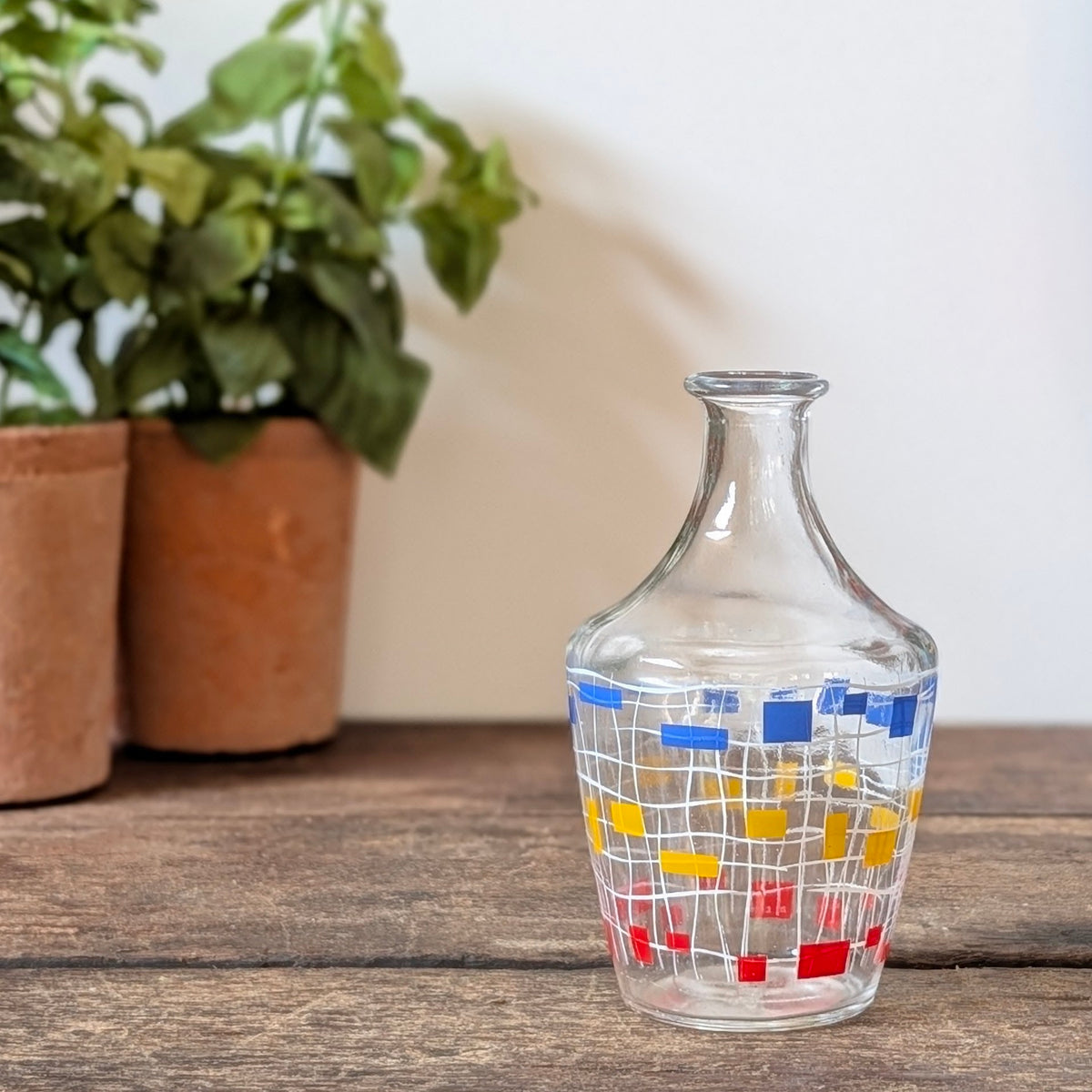 French Bistro Carafe - Red, Yellow & Blue