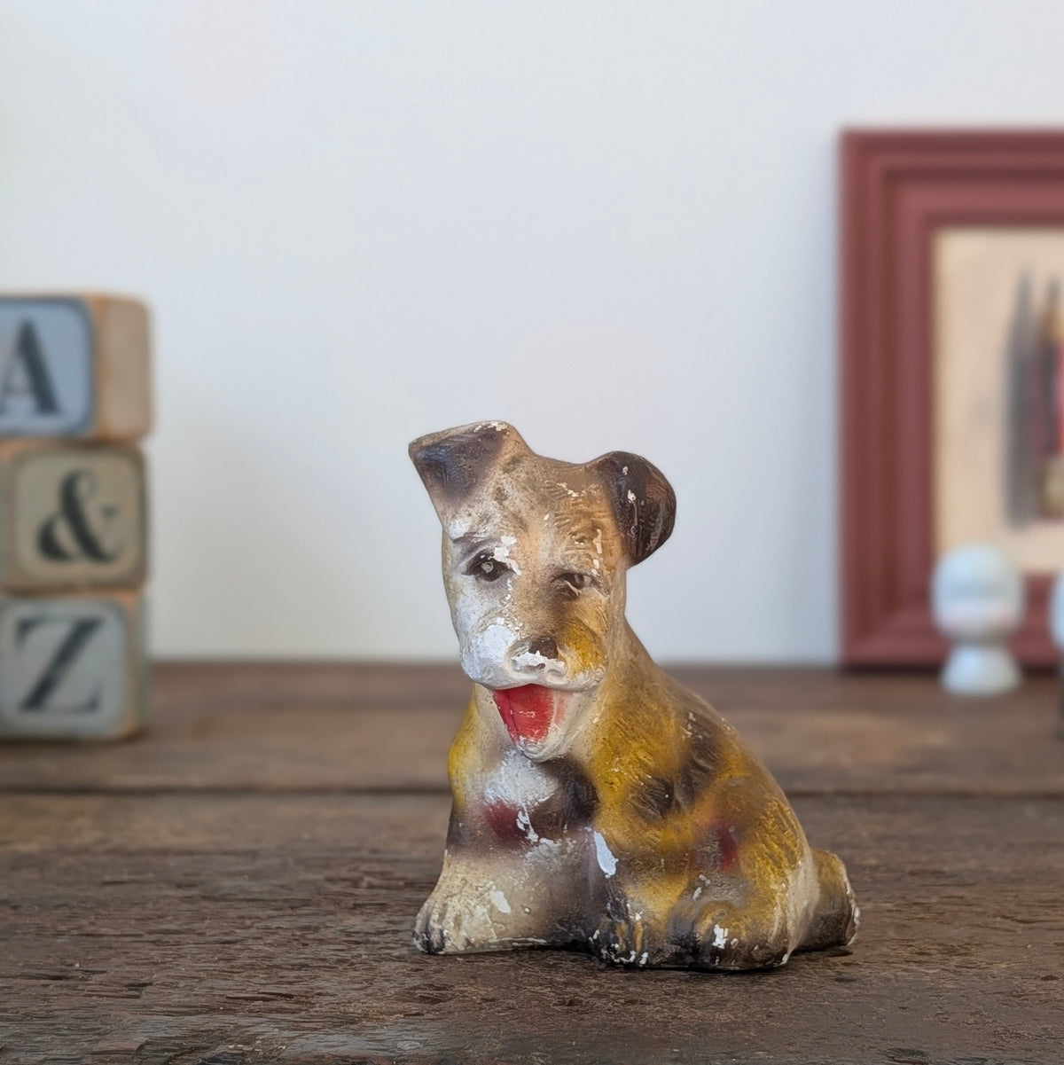 Carnival Chalkware Terrier Dog Money Box