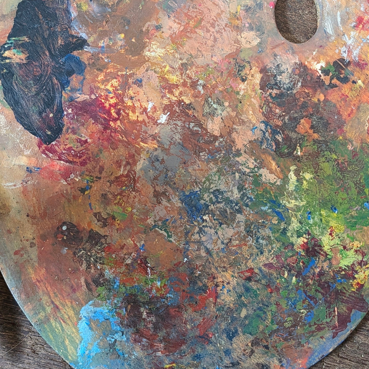 Vintage Artist’s Wooden Paint Palette