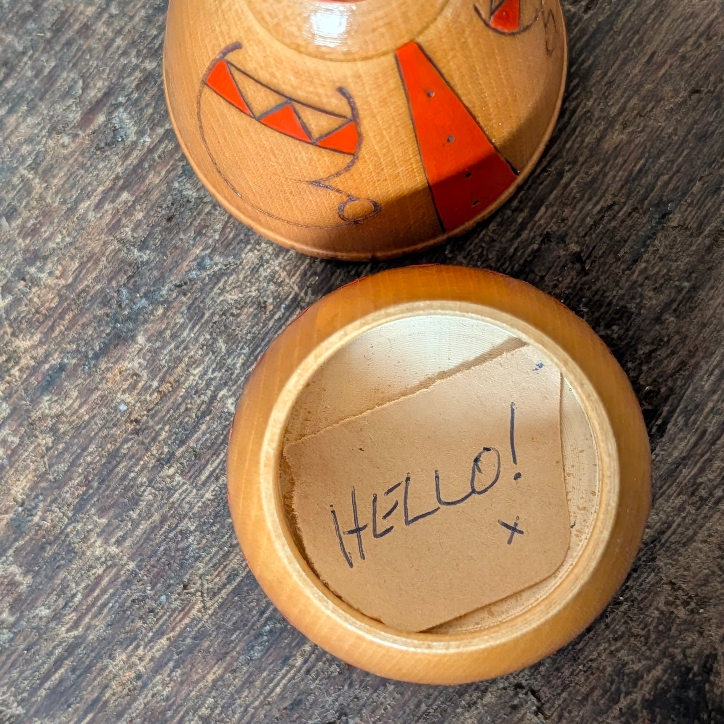 Wooden Folk Art Doll 'Pot'