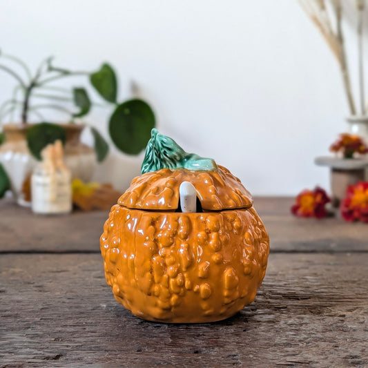 Majolica Bordello Pinheiro Gourd Preserve Pot