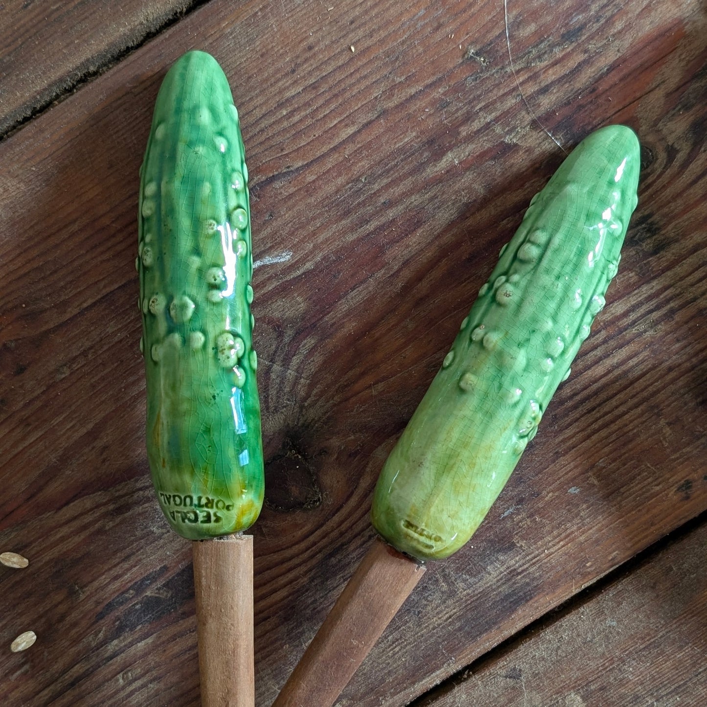 Unusual Secla Vintage Pickle Salad Servers