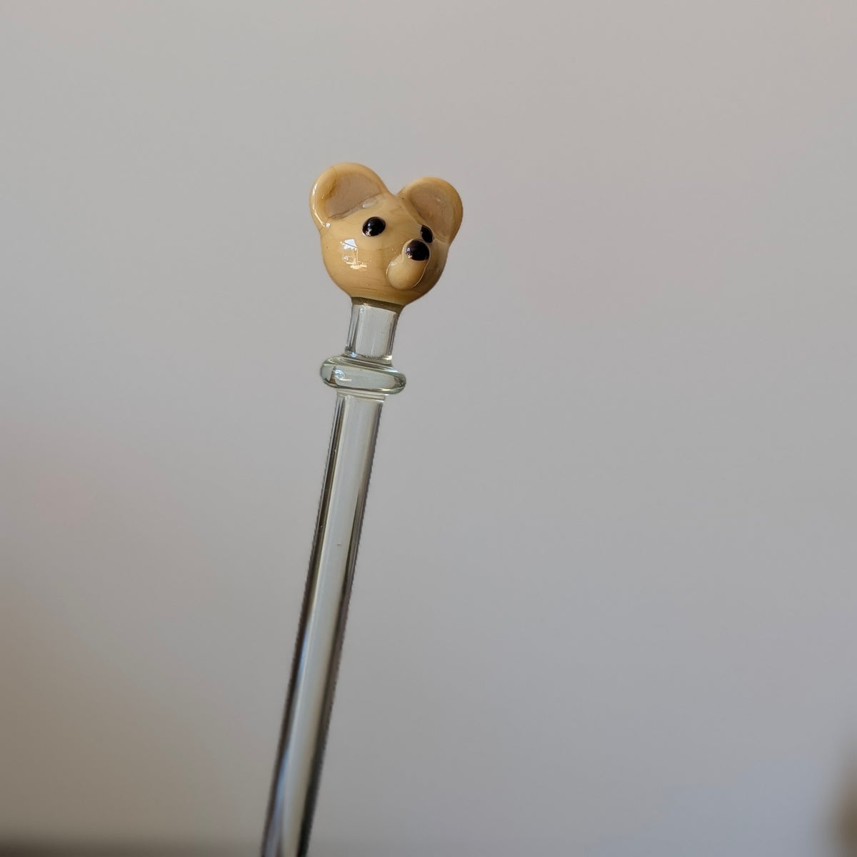 Set of Hand-Blown Glass Animal Cocktail Swizzle Sticks, Murano Style