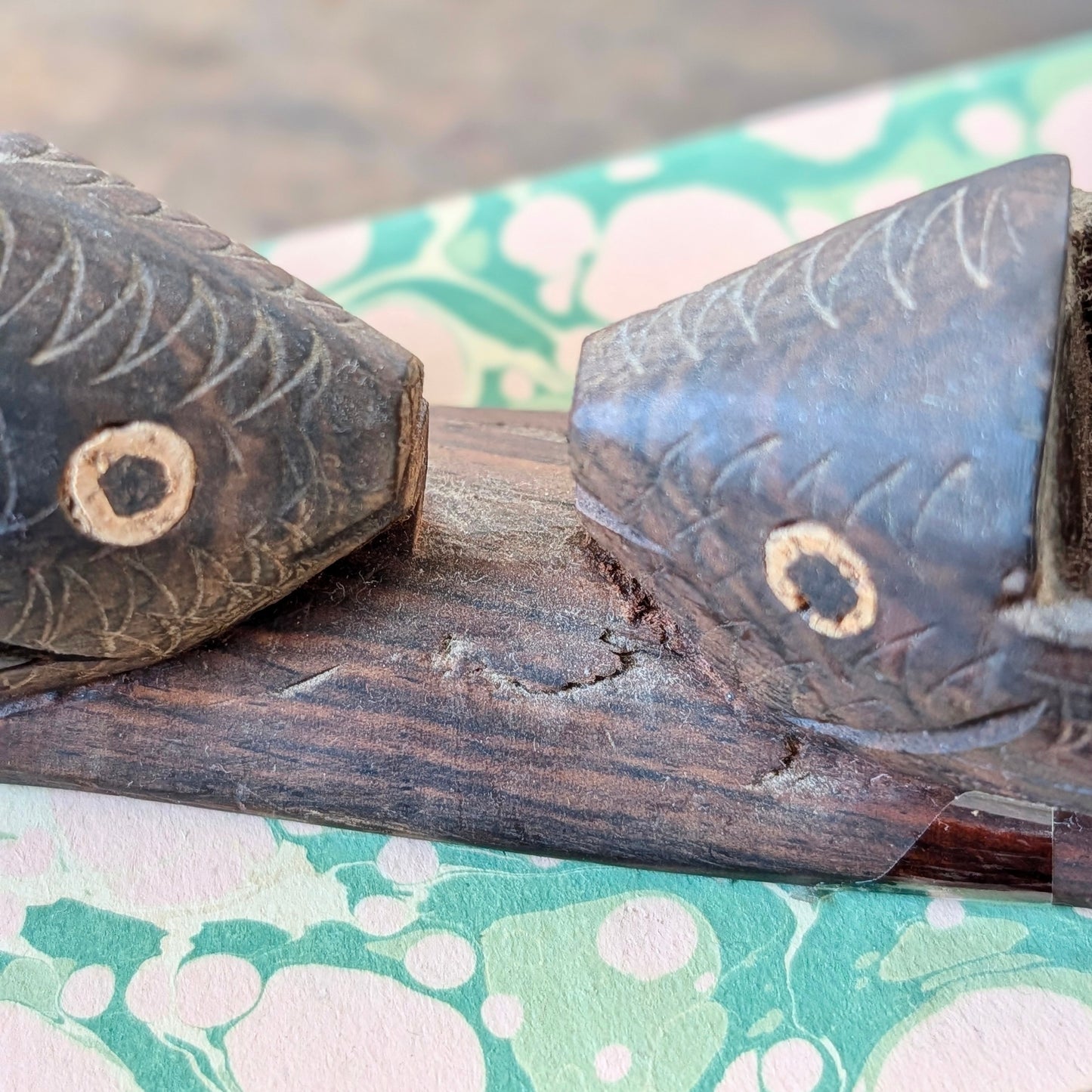 Wooden Fish Folk Art Salt and Pepper Pot