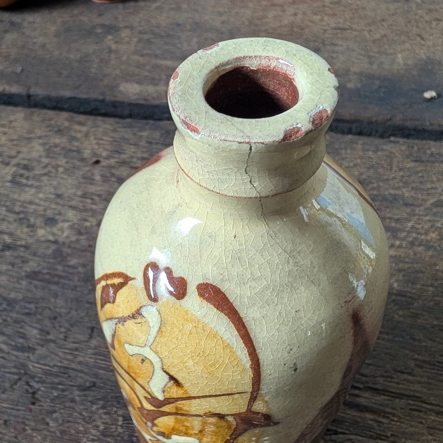 Slipware Patterned Bottle