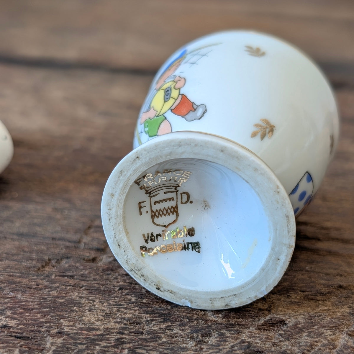 Vintage French Porcelain Children's Egg Cup