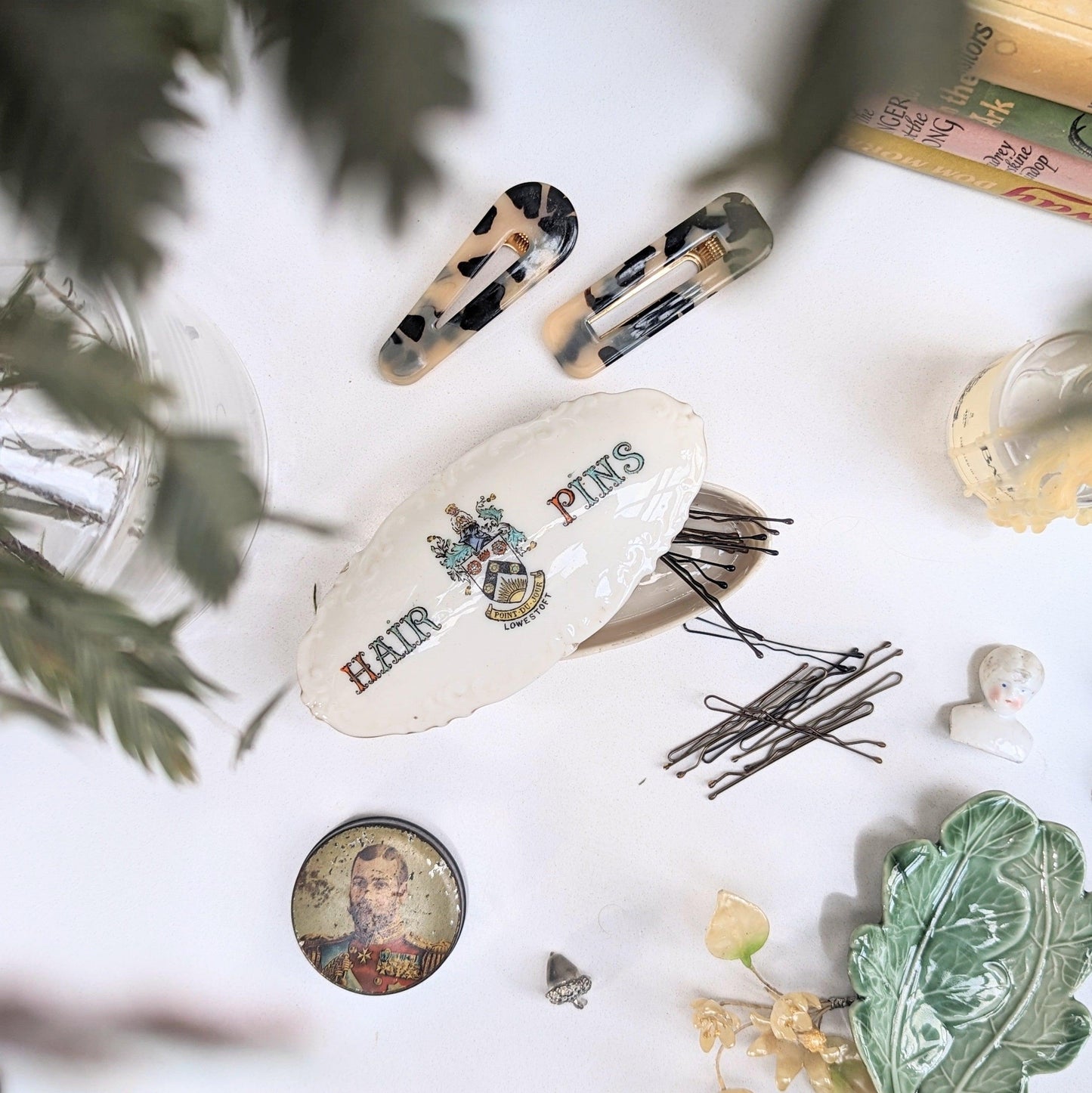 Hair Pins Ceramic Box
