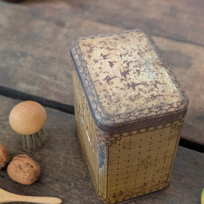 Antique French Sucre Sugar Storage Tin