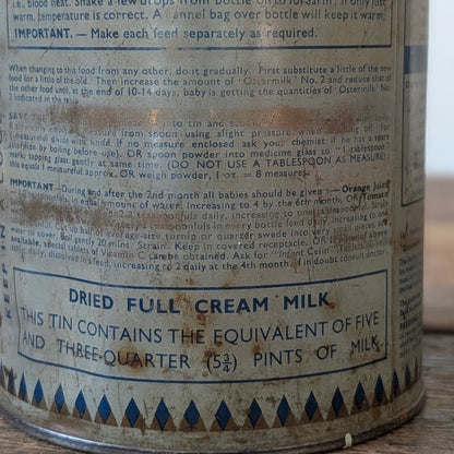 1940s Glaxo Ostermilk No. 2 Baby Milk Tin