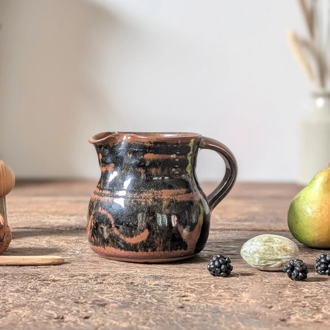 Winchcombe Pottery Black and Terracotta Slipware Jug