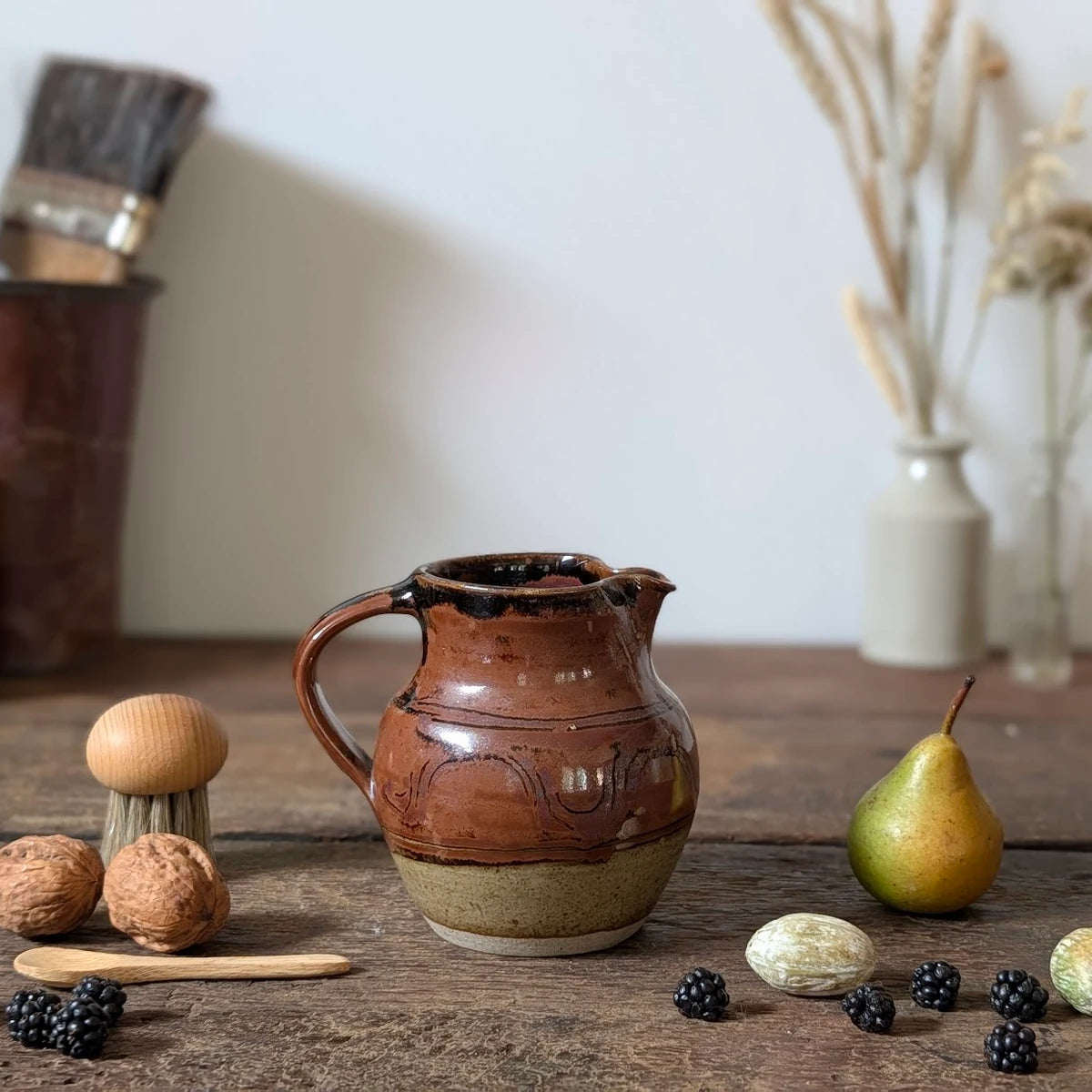 Winchcombe Pottery Rust and Cream Stoneware Jug