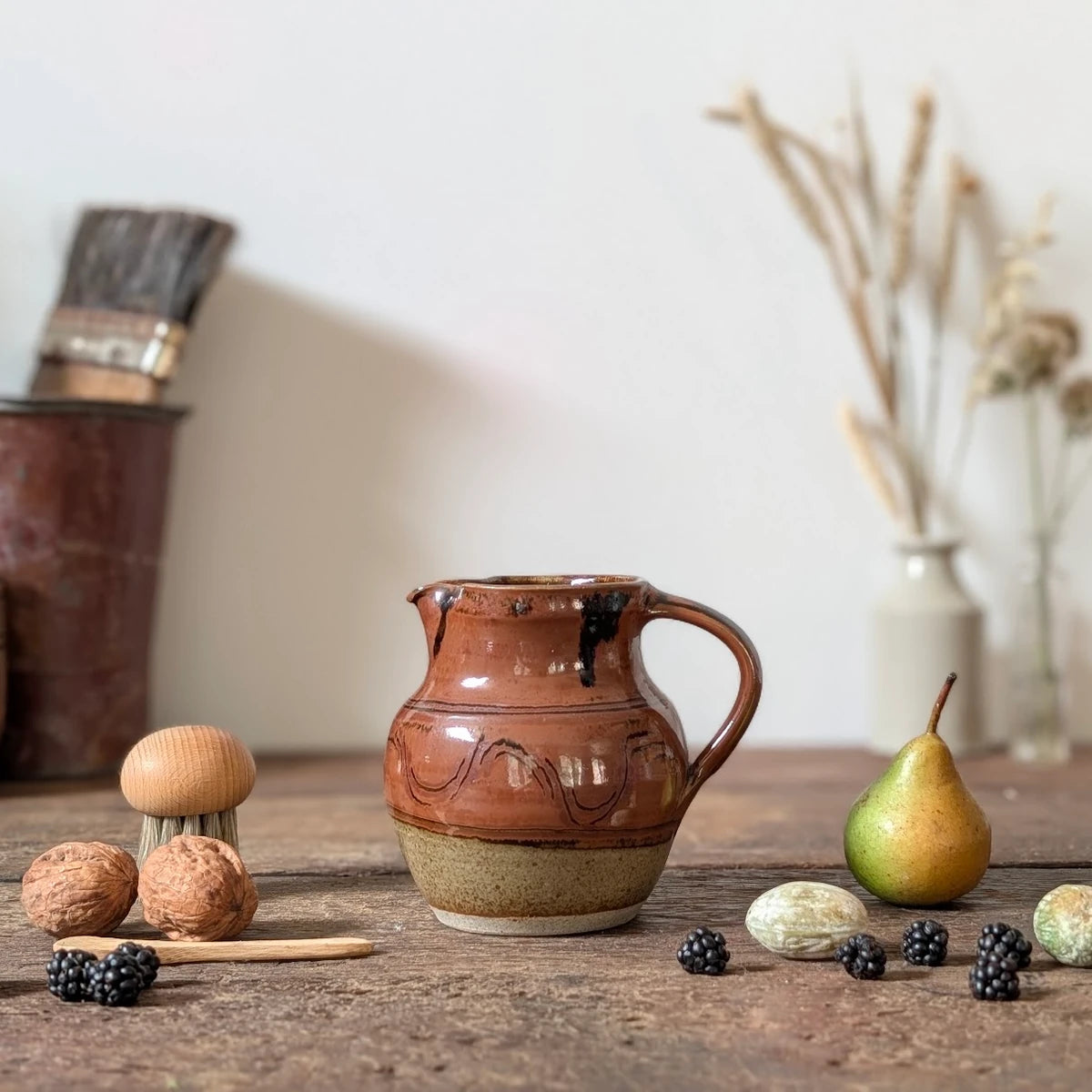 Winchcombe Pottery Rust and Cream Stoneware Jug