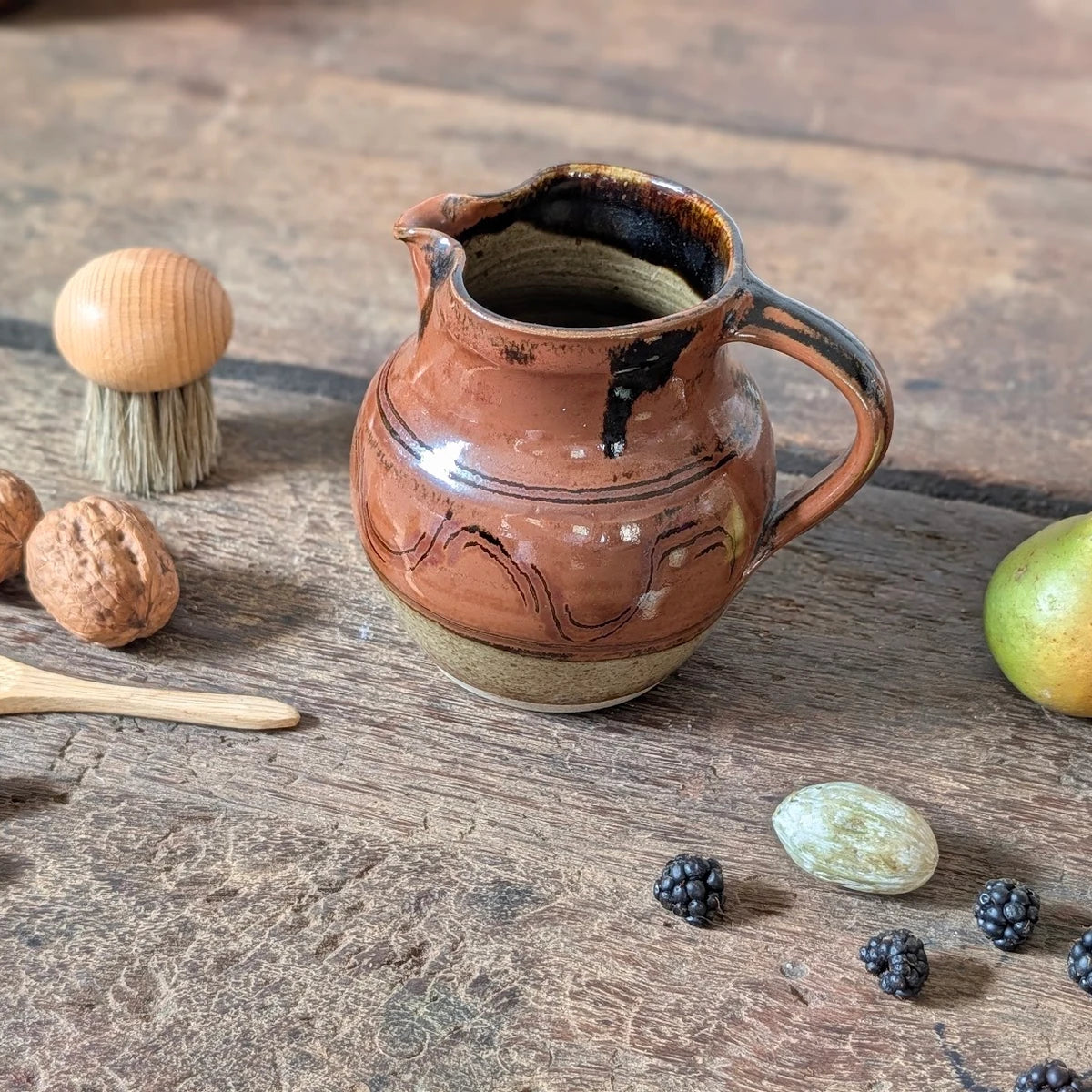 Winchcombe Pottery Rust and Cream Stoneware Jug