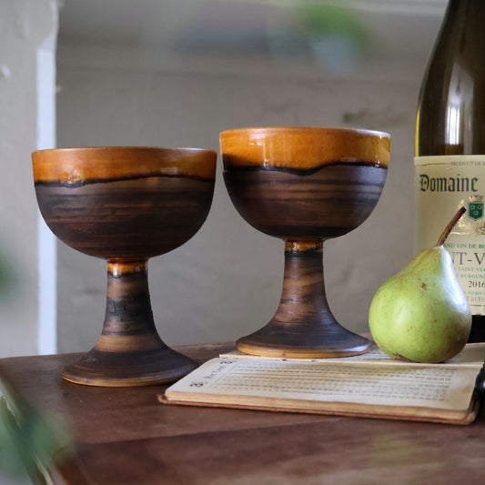 Pair of Ceramic Goblets