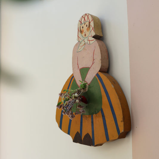 French Wooden Posy Lady