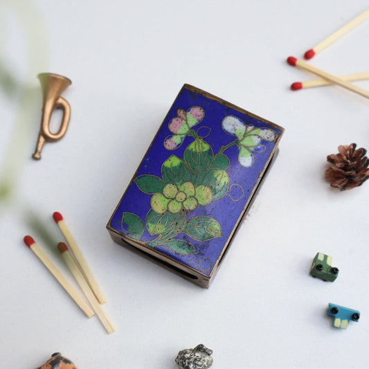 Chinese Cloisonné Enamel Matchbox Holder