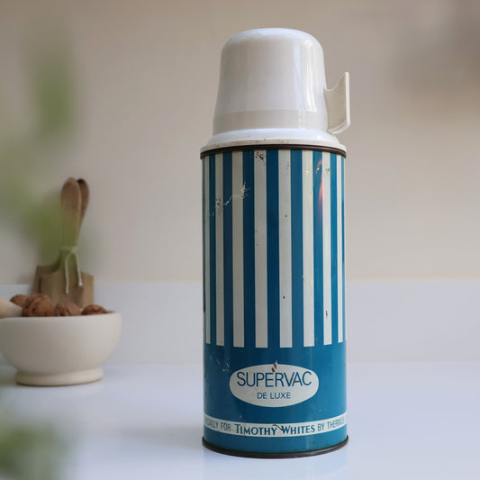 Vintage Thermos Flask - Blue