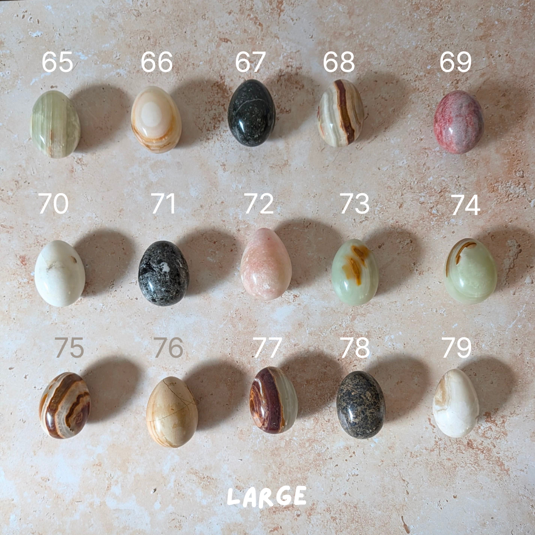 Onyx and Alabaster Eggs (Various Sizes)